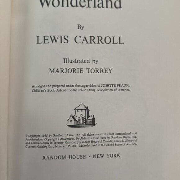 Vintage 1955 Alice in Wonderland / Peter Pan Book Lewis Carroll Dandelion - Picture 4 of 4